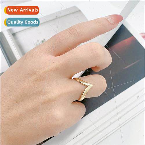 ins  vegan ring metal ring minimalist bright brass ring simp