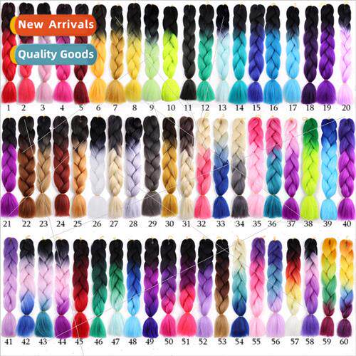 24inch High Temperature lk Big Braid Gradient 2 Colors 3 Col