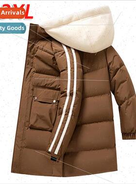 2023 winter new mid-length down jacket men women sweater hoo