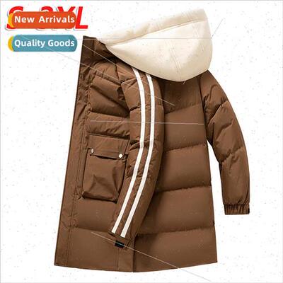 2023 winter new mid-length down jacket men women sweater hoo