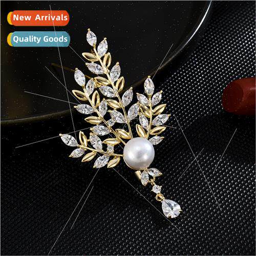 French wheat ears corsage high-grade fashion anti-glare pin