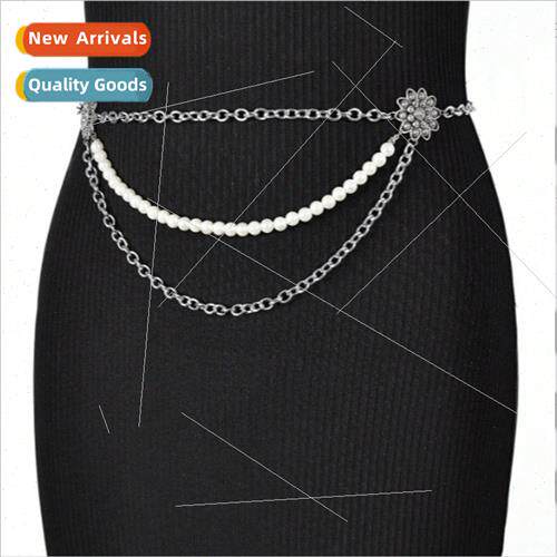 4307 Women Waist Chain Waist Chain Pearls Metal Chain Weddin