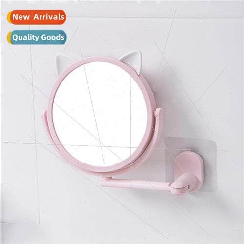 Dressing Mirror Suction Wall Cat Ears Makeup Mirror Cartoon