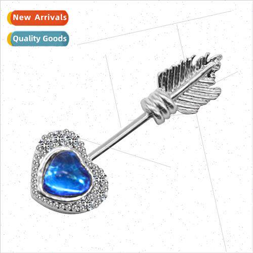 Europe heart-shaped earrings an arrow through heart ear bone