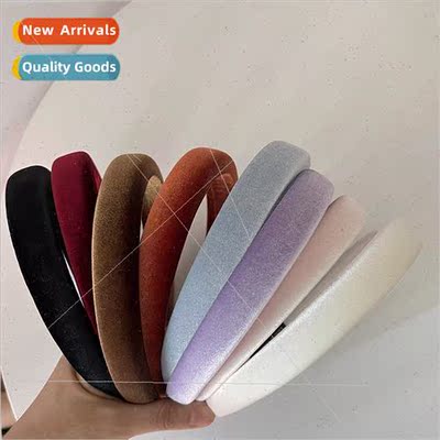 Hair bands Korean headdress advanced sense velvet solid colo