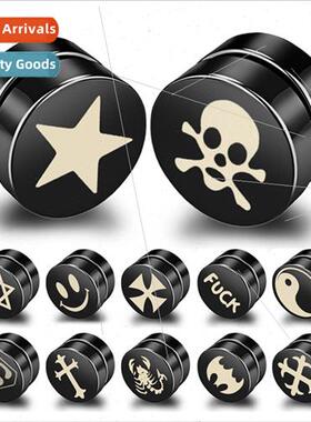 Superior magnet earrings Korean  iron absorption stone men w