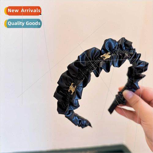 che designers cry look pu leather pleated flower buds versat