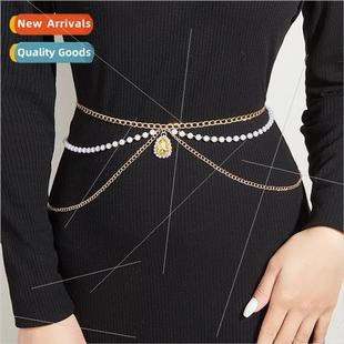 MW3201 Europe waist chain crystal gemstone pendant side pend