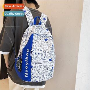schoolbag tide female niche bag graffi shoulder Japan ins