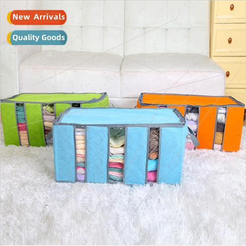 Colorful Bamboo Charcoal Clothes Organizer wh Window Bamboo