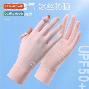 touch screen silk ladies ice flip summer Sunscreen spring
