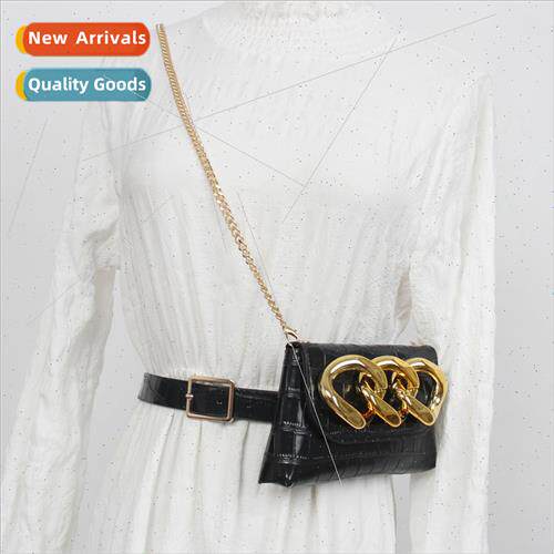 Belt belt bag female high-class sense metal thick chain deco