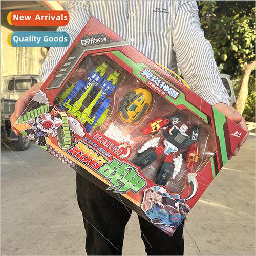 Children demation mech man toy car can be transmed mechanica