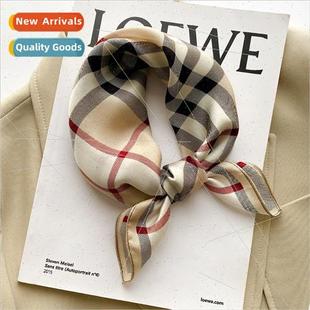 plaid small spring new female fashion scarf Korean square