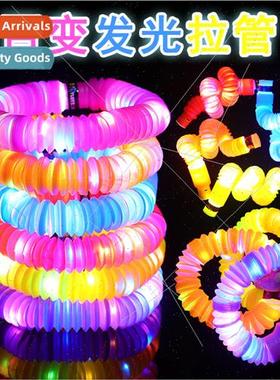 New flash bellows venting decompression LED water pipe pop t