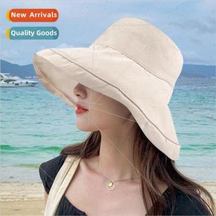 brim fisherman velvet sunshade skin large peach Summer hat