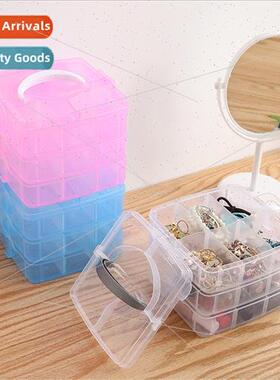 Three-layer storage box transparent portable detachable 18 c