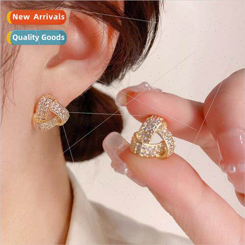 New s925 silver pin earrings fashion wild earrings niche sim