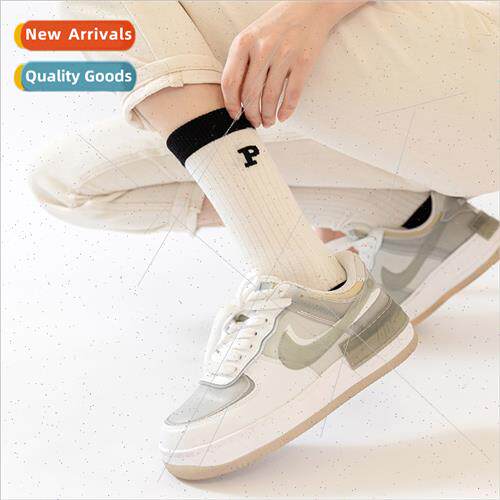 Wool socks men women fall winter mid-calf socks warm thicken