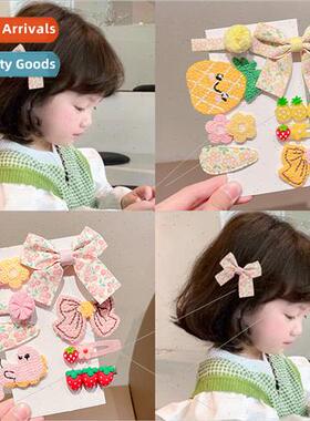 Korea ins children hair clips 2022 new girls bangs hair card