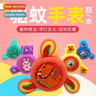 Rotating gyro snap circle mosquo repellent bracelet cartoon