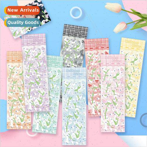 D28 Ribbon Orchid Bell Goo Card Stickers diy photo decorativ