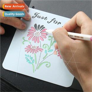 Flourishing flowers square 24 DIY handmade painting stencil