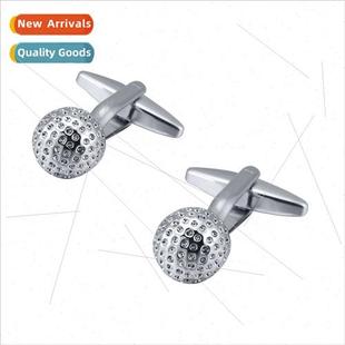 Round Ball French Metal Fun Golf Shirt Cufflinks