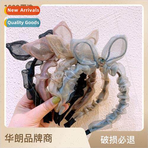 Korea Organza fairy Mori rhinestone zirconia fairy small ear