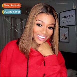 Bobble head wig Europe wig ladies short medium gradient colo