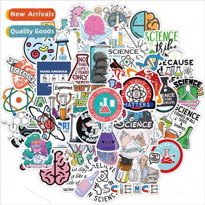 50 new lab physical chemistry doodle stickers luggage guar w