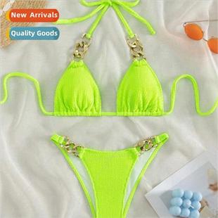 Chain Spl Swimwear Spa Sexy Womens Swimsu Europe Bikini