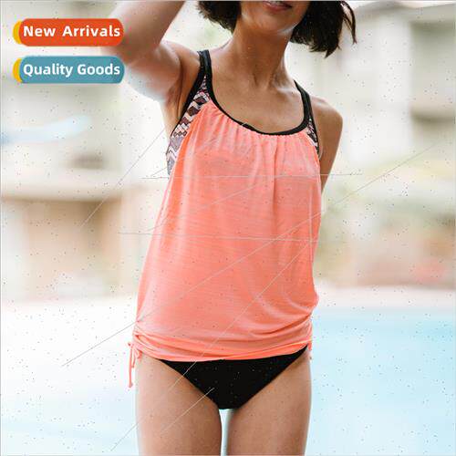 Europe Solid Color Sleeveless Sexy Swimsu Two Piece Female S