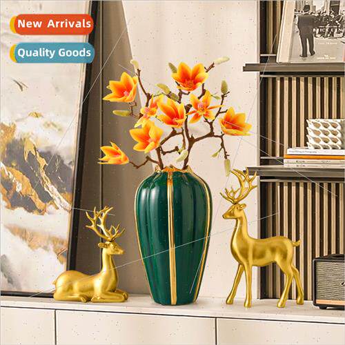 Pumpkin gold ceramic vase ornament living room creative entr