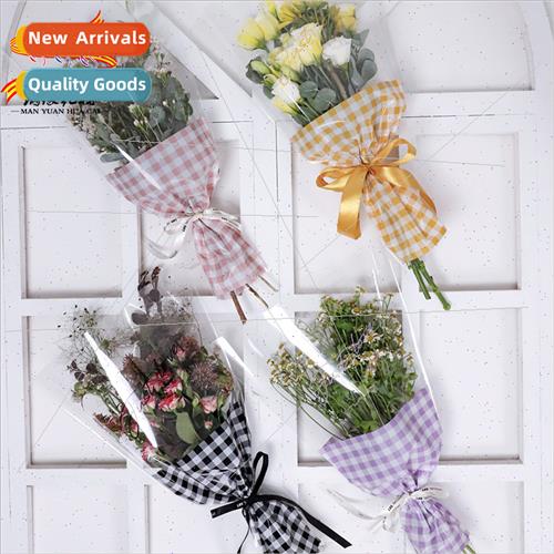 Multi Roses Bouquet Packaging Bag Transparent Mini Flower Pa