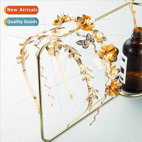 Hair bands Korean fairy flowers metal headband Korean wash f