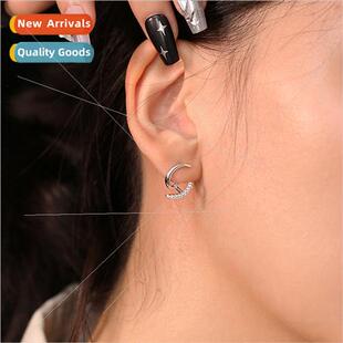 Geometric lines earrings zirconia fashion new tide darts arc