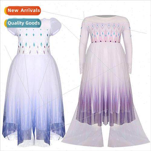 Elsa Princess dress Frozen girls dresses children girldress
