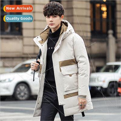 2022 winter down jacket men Korean  nd medium-length thicken