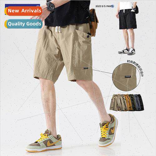 ice silk work shorts men summer thin loose casual outside we