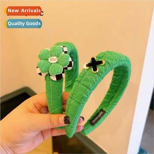 grass green high Korea top fashion cranial checkerboar retro