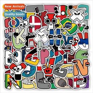 50 cartoon alphabet lore kids stickers decorative luggage gu
