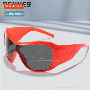frame Y2K spor outdoor large sunglasses Europe fashion