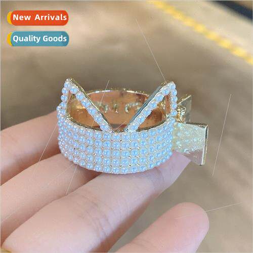 Cute cat ears full diamond hair clips female back head high