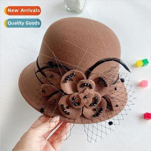 fall Japanese fashion winter and hat sun flower female Hat