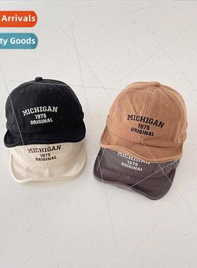 Children hats spring boys flap short brim duck tongue hat gi