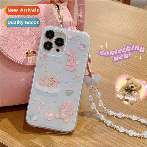 Cartoon ins cloud rabbit bear 适用 14ProMax phone case iPhon