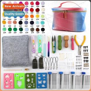 wool strips set 70s begin tools colorful prodding New poking