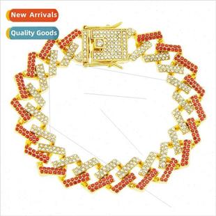 Cuban chain men hip bracelet bar hop diamond Europe full