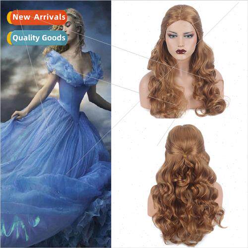 Cinderella wig Cinderella cos wig center parted light blonde